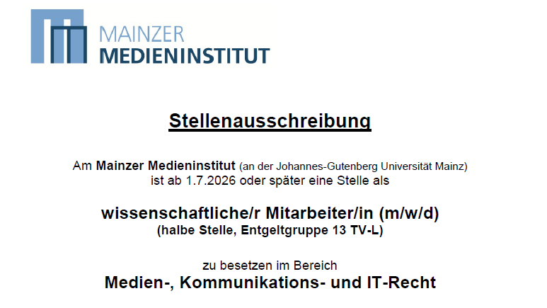 Stellenausschreibung